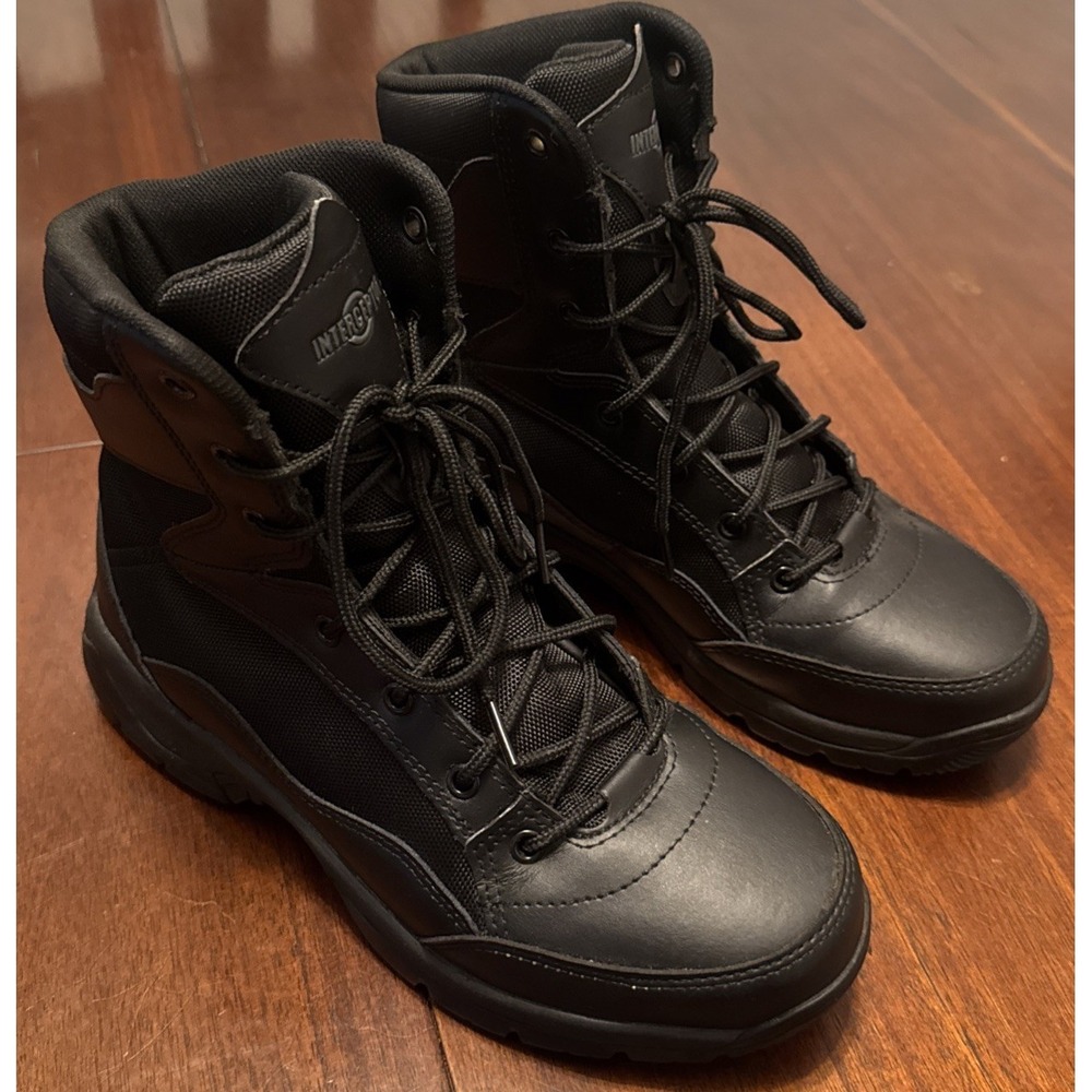 Interceptor Tactical Boots Mens 7.5 Black Work Safety Toe ASTM F2413-18 Combat‎
